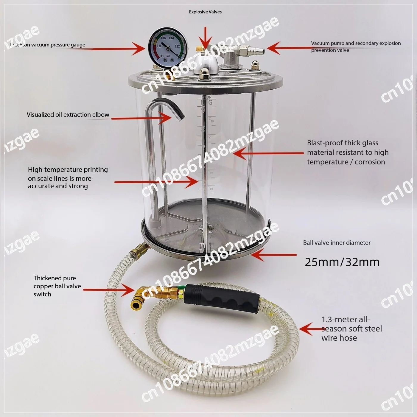 A large supply of pumping unit accessories, pumping unit transparent cup suction measuring cup suction car maint