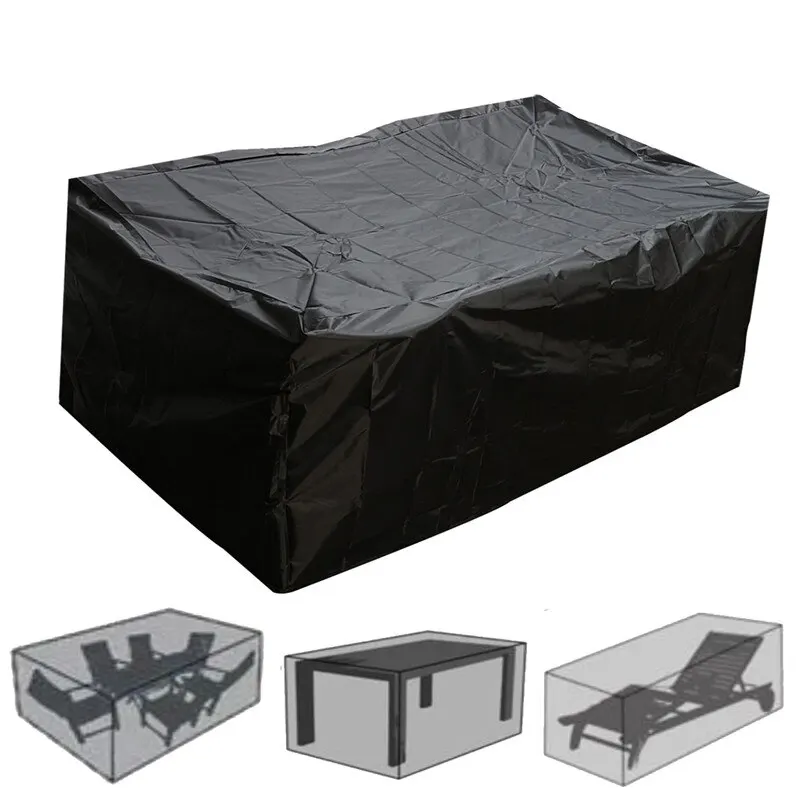 210D Heavy duty Waterproof Patio Furniture Cover Rectangular Garden Rain Snow Outdoor Cover for Sofa Table Chair Wind-Proof