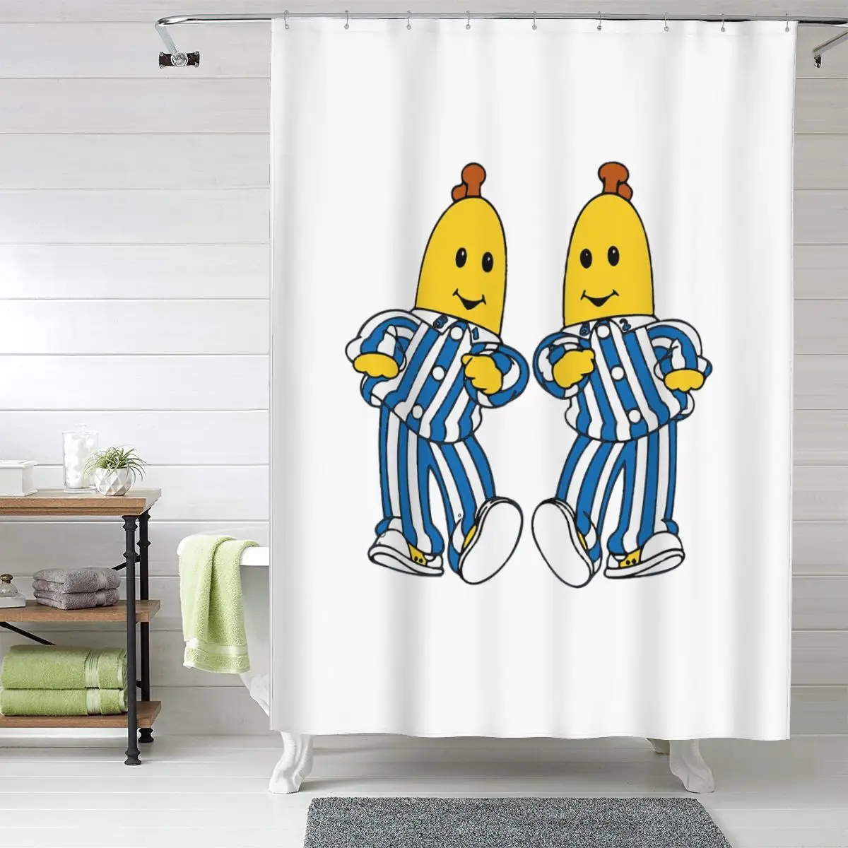 

Bananas In Pyjamas Best Friend Shower Curtain Bathroom Polyester Waterproof Bath Curtains with Hooks