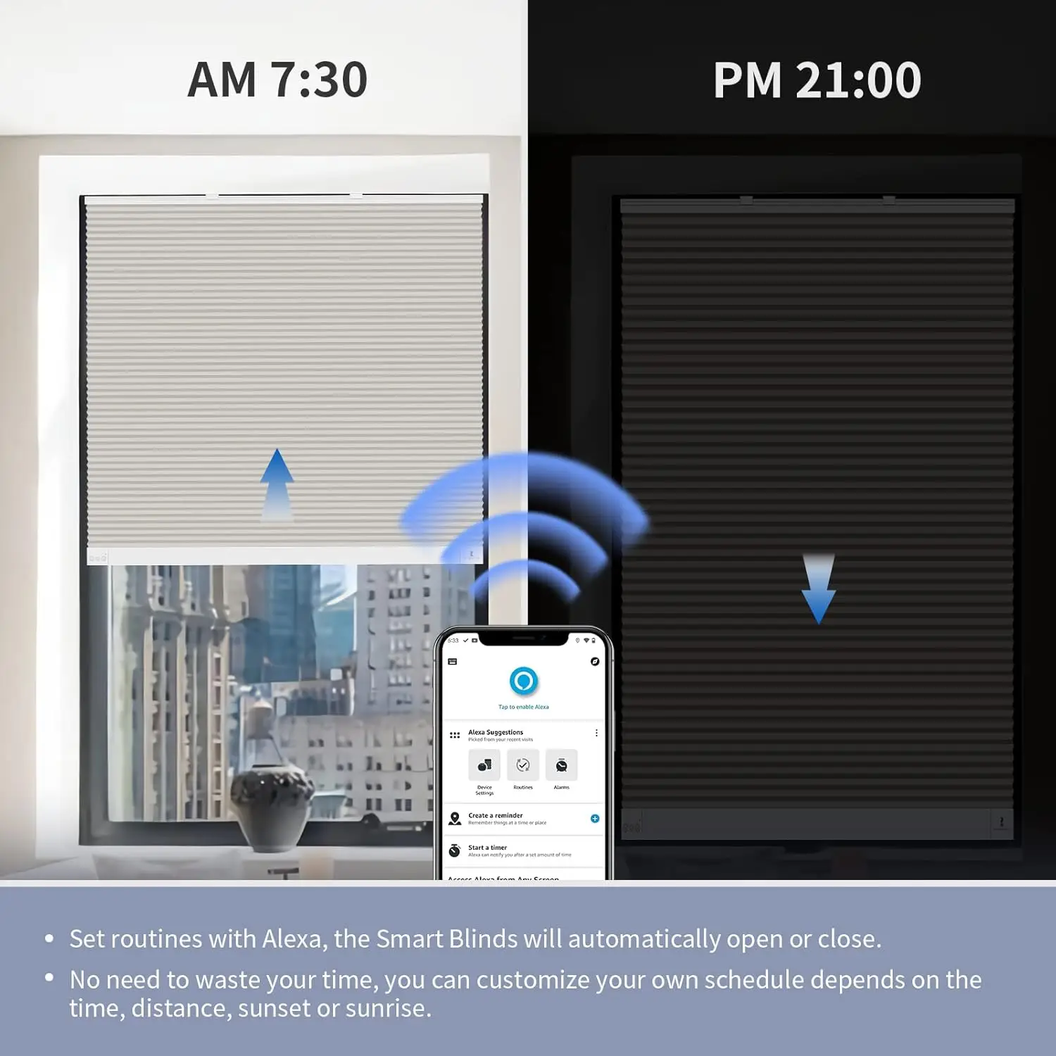 2026 Hot Sale Noise Reduction Full Blackout ZigBee Smart Motorized Cordless Honeycomb Blinds For Window