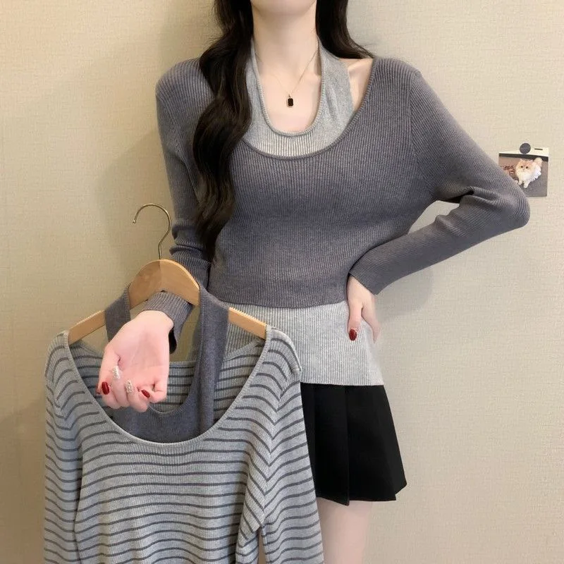 

Pullovers Womens Wool Fleece Minimalist Woolen Fur Dancing Sweterek Jirai Neve Look Vêtements Costume Line Hartjes Donna Light