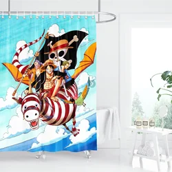 One Piece Anime Shower Curtain, Bathroom Accessories, Decor Curtains for Living Room, Cute and Funny  Christmas Gifts