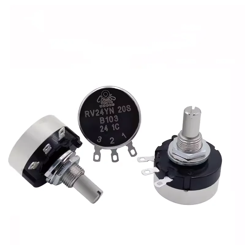 1pcs，Single loop rotary potentiometer，TOKYO TOCOS RV24YN20SB502 B103 B102 B202 B203 ，Axis length 20mm, axis diameter 6mm