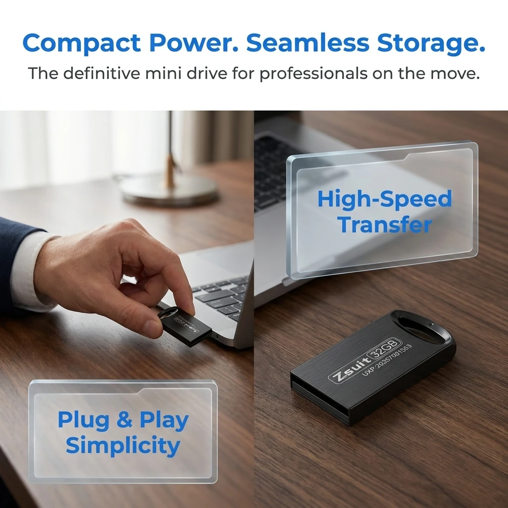Mini USB Flash Drive, High-speed and Large-capacity Car Computer Audio Universal USB 2.0
