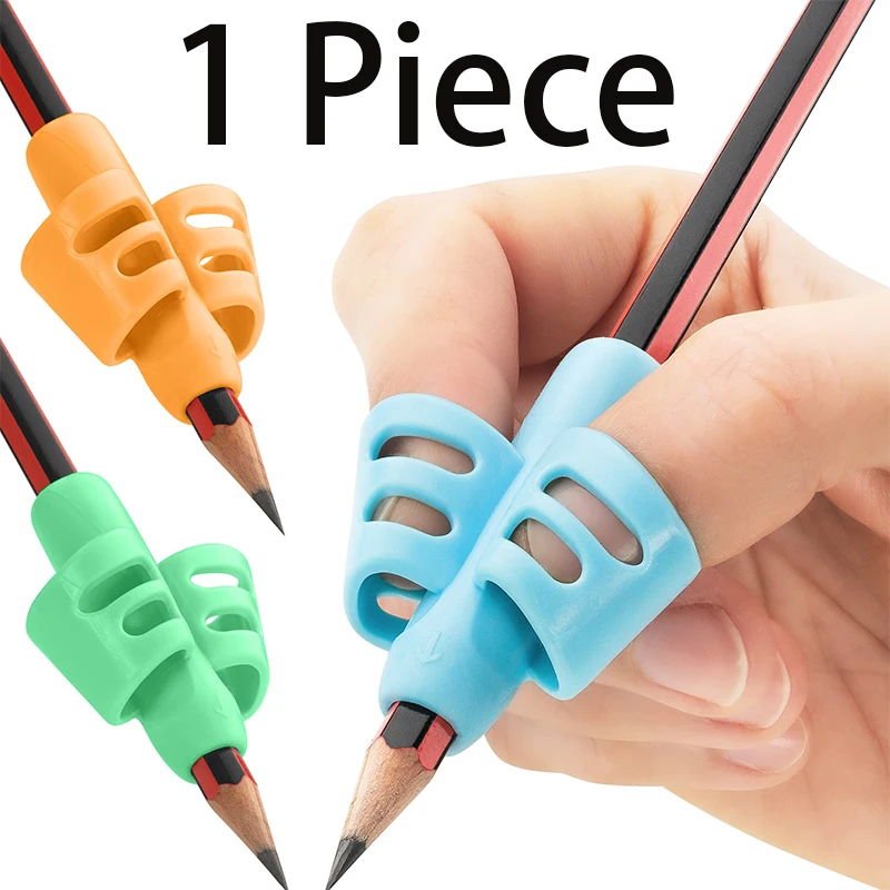 Children Writing Pencil Pen Holder Student Learning Practice Silicone Pencil Grips Kid Handwriting Posture Correction