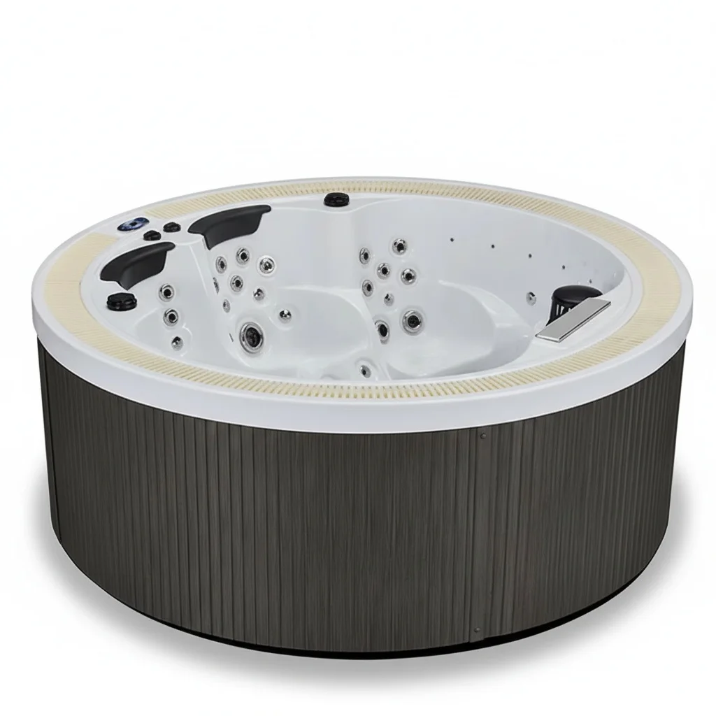 Acrylic Bathtub, Freestanding Hydrotherapy Tub, Massage Bathtub with Massager, Premium Cold Bath Tub, Home Spa Equipment