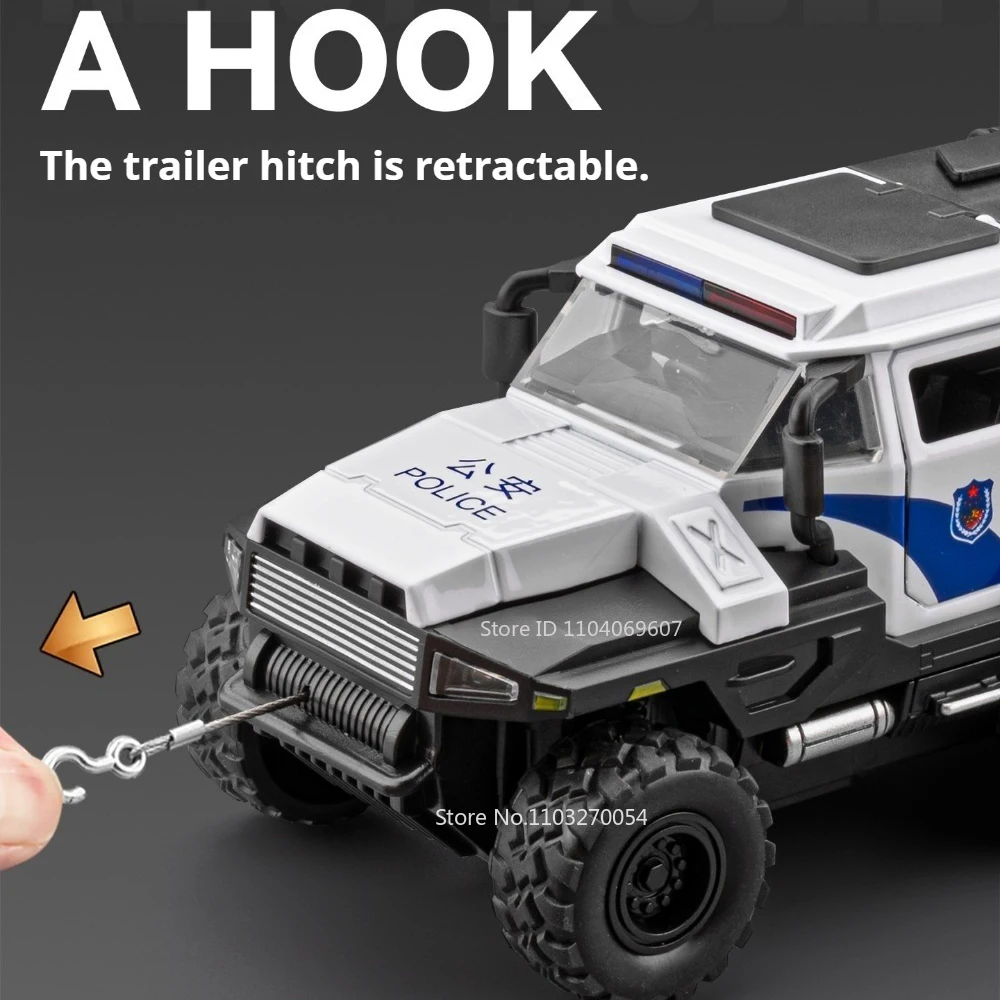 1:32 Conqueror Dongfeng Mengshi Armored Vehicle Diecast Model Alloy Toys Doors Opened Sound Light Pull Back Car Christmas Gifts