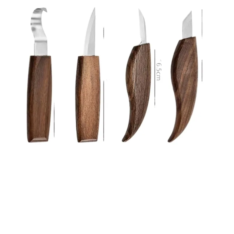 Walnut engraving knife, machete straight knife, hand engraving pattern tool, wood cutting wood scraper set