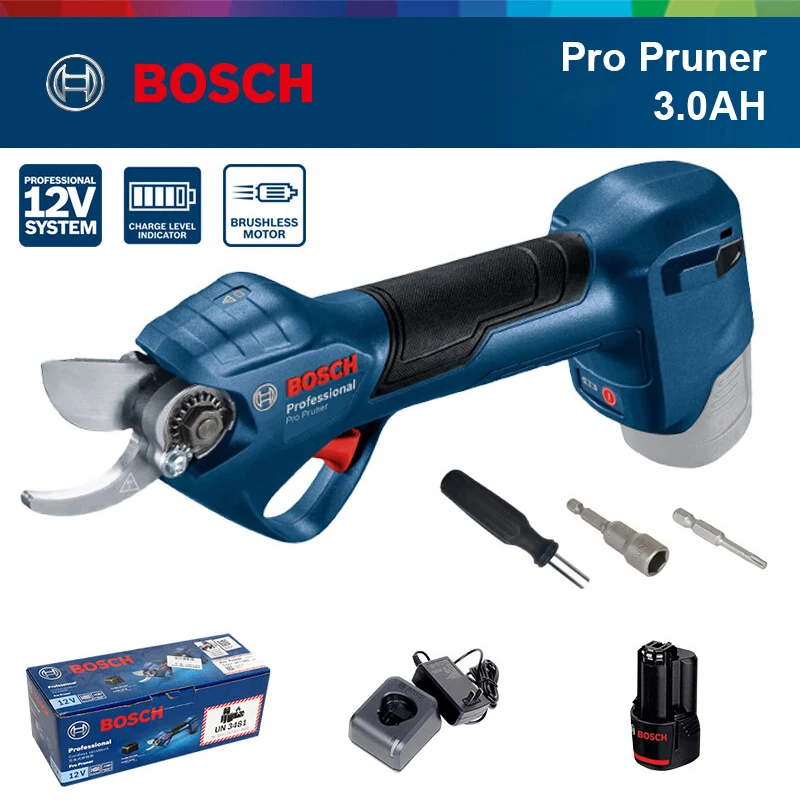 

Аккумуляторные профессиональные секаторы BOSCH 12V Pro с бесщеточным двигателем, электроинструменты Bosch Professional