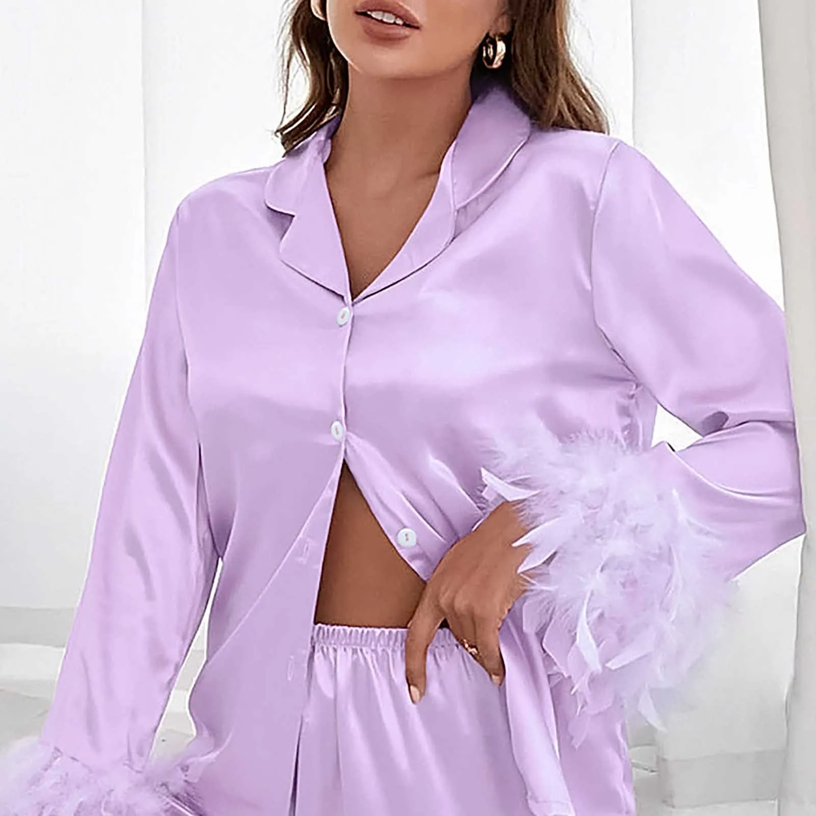 Ensemble de pyjamas en satin blanc imbibé pour femmes, robe de soirée de demoiselle d'honneur, revers en satin, élasticité multicolore, sexy