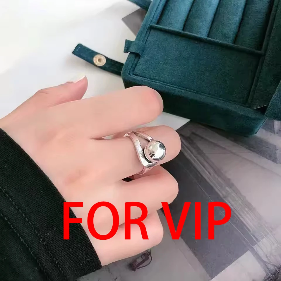 

Sam Panda 925 Sterling Silver Beads Ring For Women Minimalist Adjustable Hyperbole Punk Temperament Jewelry Gift Dropshipping