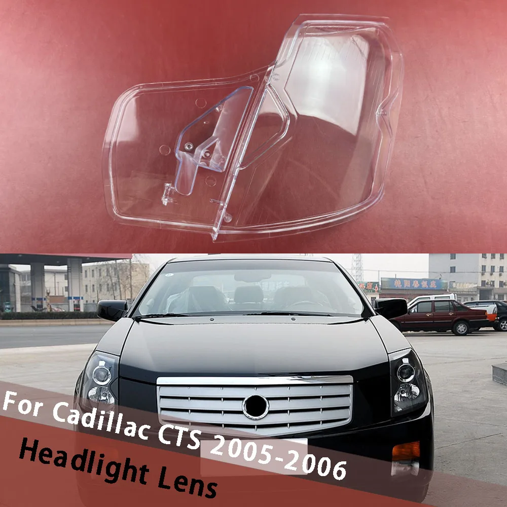

For Cadillac CTS 2005 2006 (Low Clear Edge) Front Lampshade Headlamp Housing Lamp Shell Lens Mask Headlight Cover Plexiglass