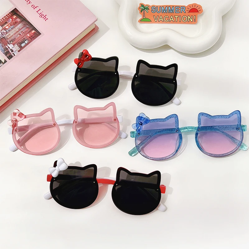 Children Cute Animal Cartoon Vintage Rimless Polarized Sunglasses Boy Girl Outdoor Sun Protection Glasses Kids UV400 Sunglasses