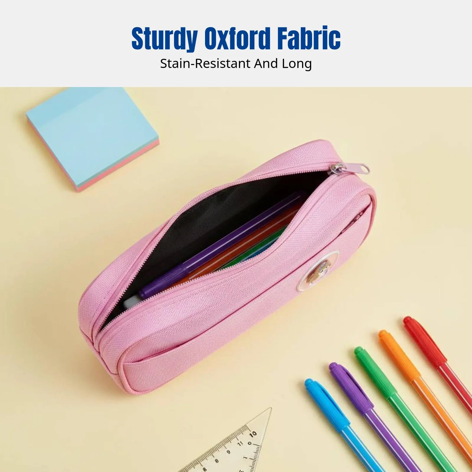 Large Capacity Pencil Case, Multi-Functional Stationery Pouch, Custom Logo Printing, Oxford Fabric, Ideal