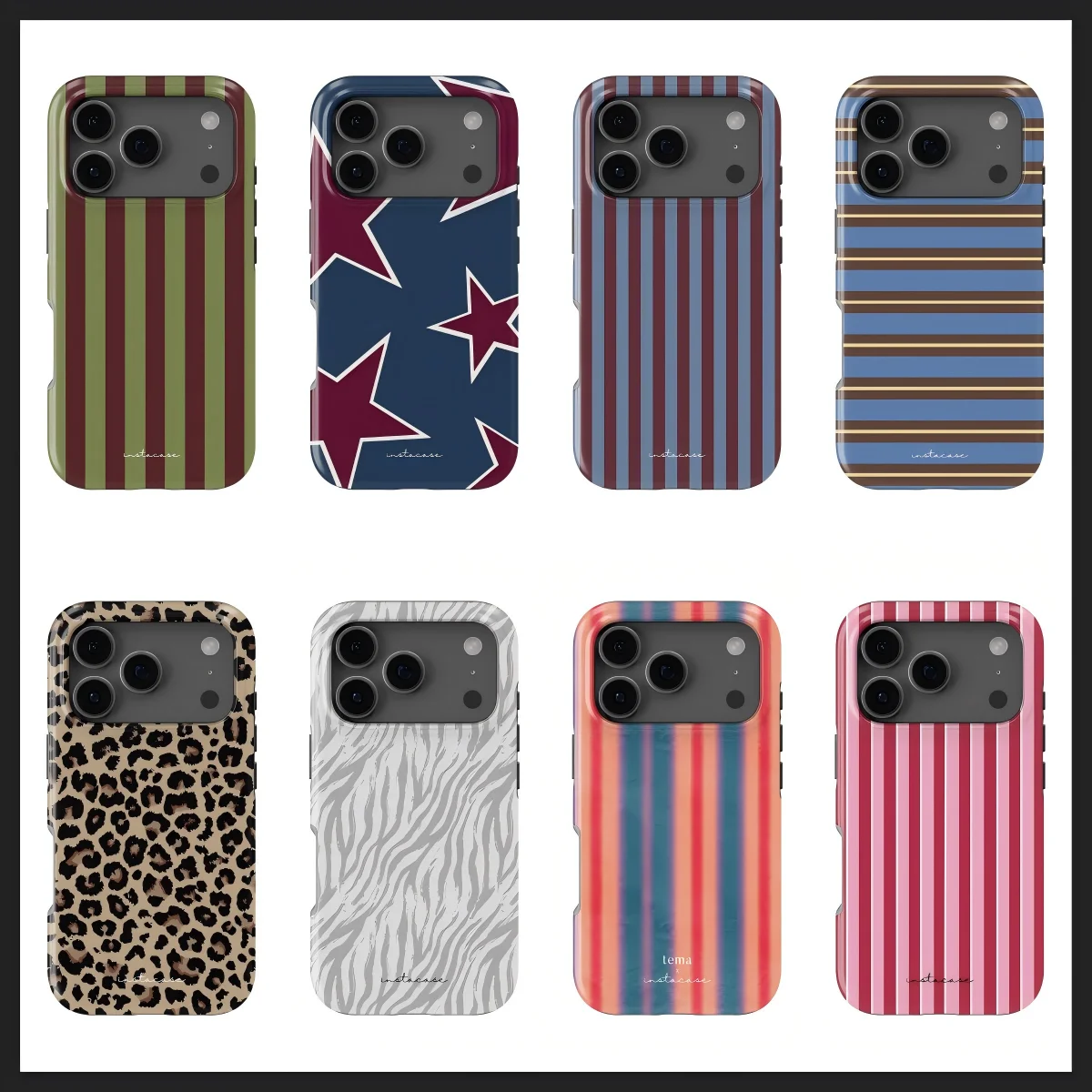 Korean INS Vintage Colorful Stripe Phone Case for iPhone 17 17e 16e 16 15 14 13 12 11 X Air Pro Max Plus Double-layer Back Cover