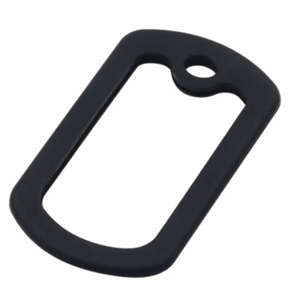 Rubbers Silicone Material Dog Tag Cover Black 1.97*1.18 Inches Dog Tag Protector Durable Dog Tag Muffler Pet Training