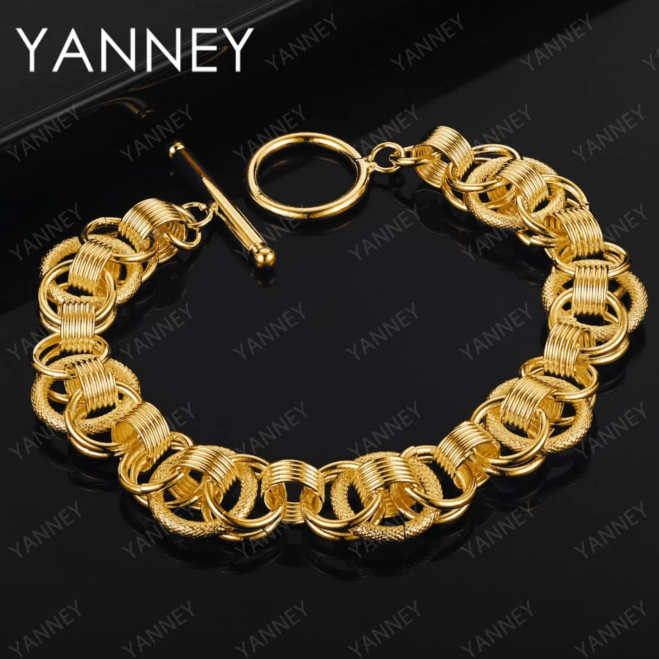 Charm Woman 925 Sterling Silver 18K Gold Fine Braid TO Bracelet 8 Inches For Jewelry Accessories Fashion