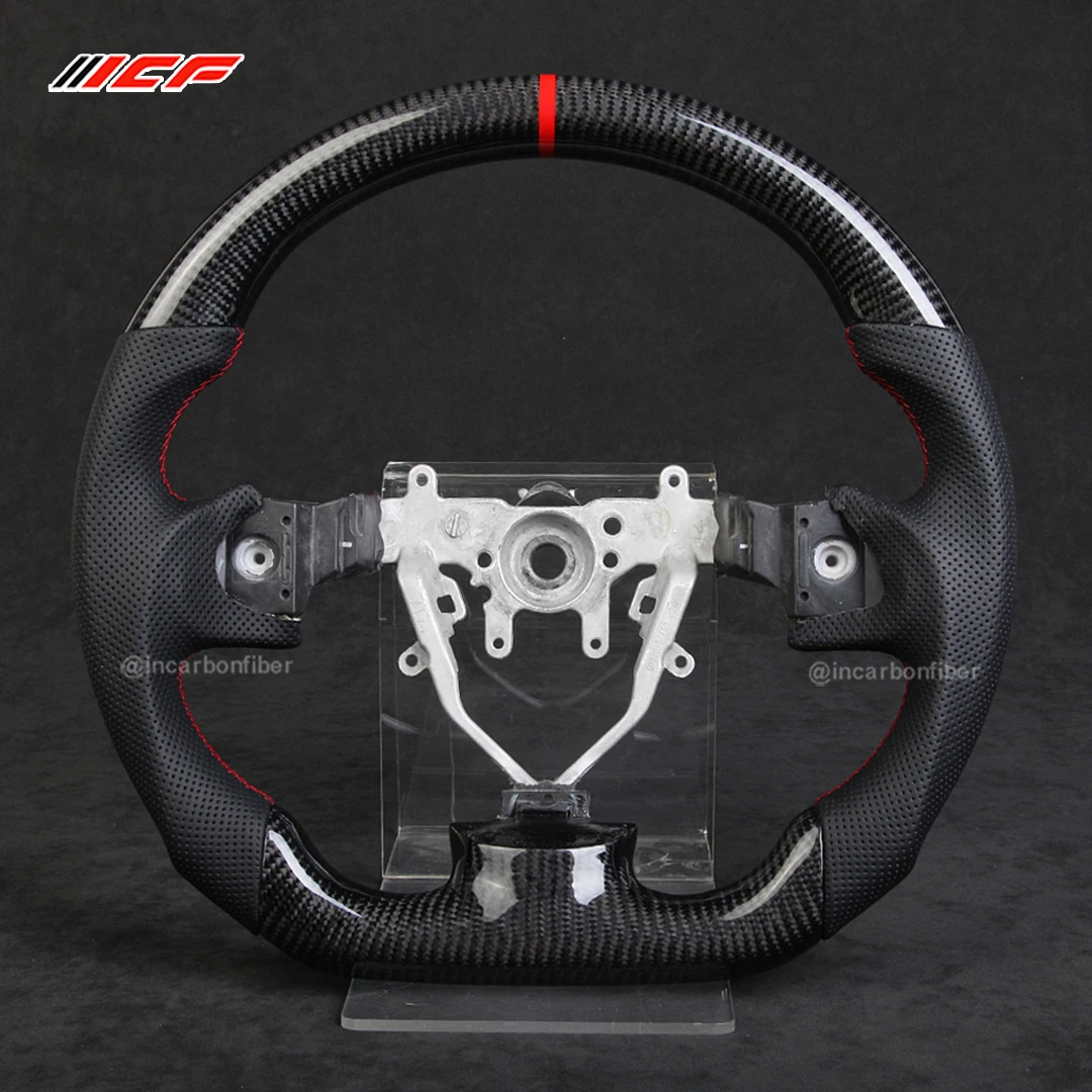 

ICF 100% Real Carbon Fiber Steering Wheel For Subaru WRX 2008 2009 2010 2011 2012 2013 2014 Racing Sport Wheel Car Accessories