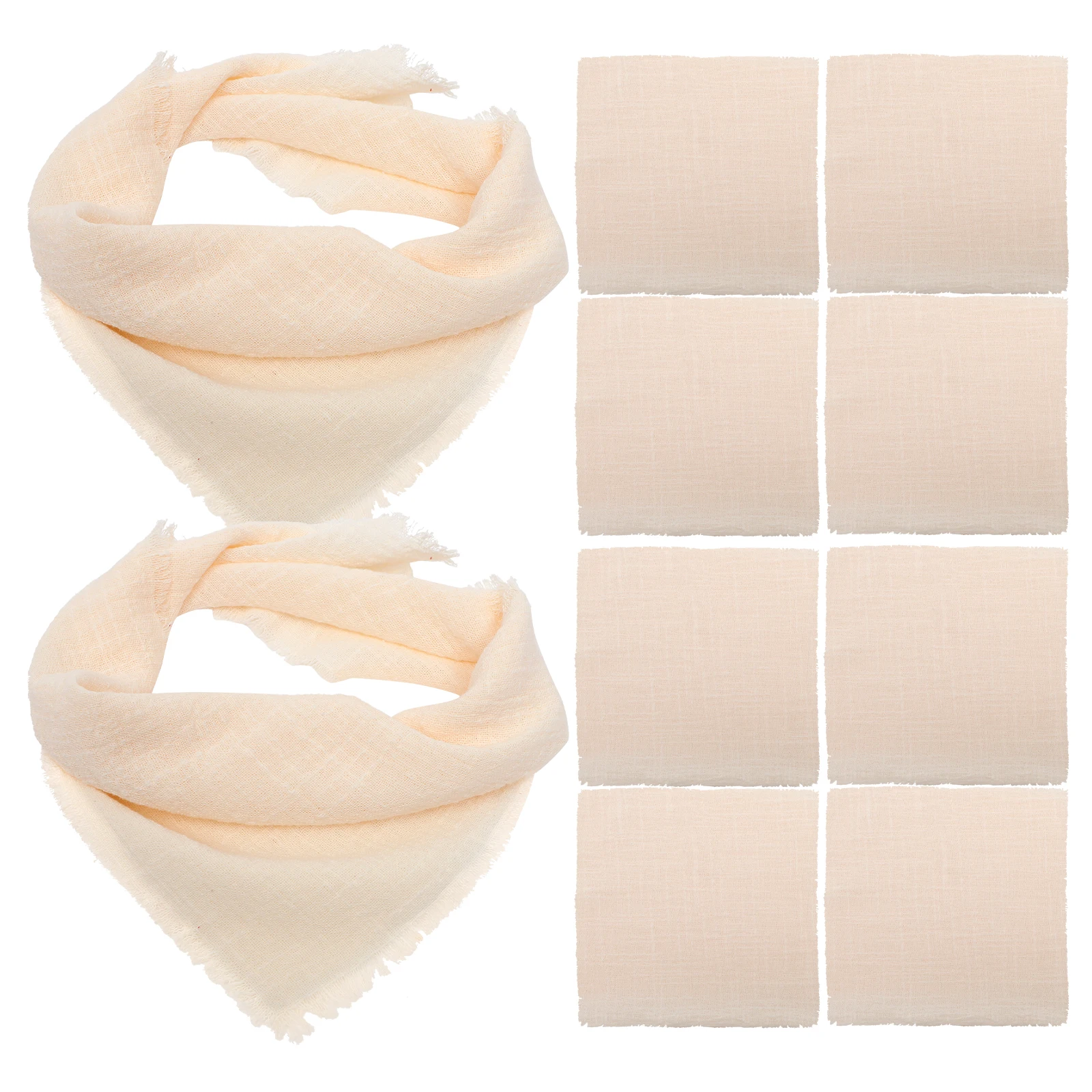 

12Pcs Polyester Dinner Napkins Large Square Tassel Reusable Washable Decorative Napkins for Weddings Festival Cloth Napkin