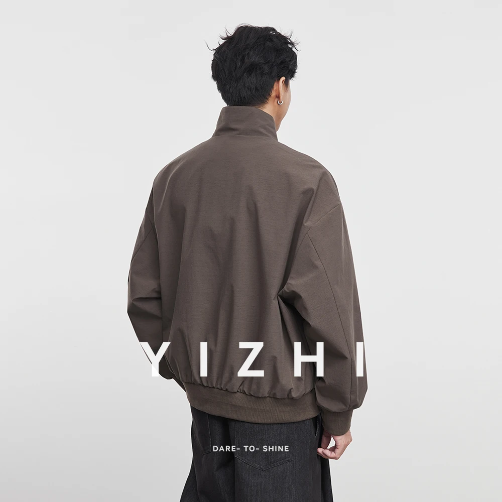 Fashion Men's Stand Collar Skin-friendly Jacket Spring Autumn 2025 New Functional Casual Zipper Jacket Top Men's Sports Jacket