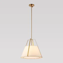 White Dining Room Chandelier Bar Main Light Living Room Fabric Retro Simple Pendant Lamp Chandeliers