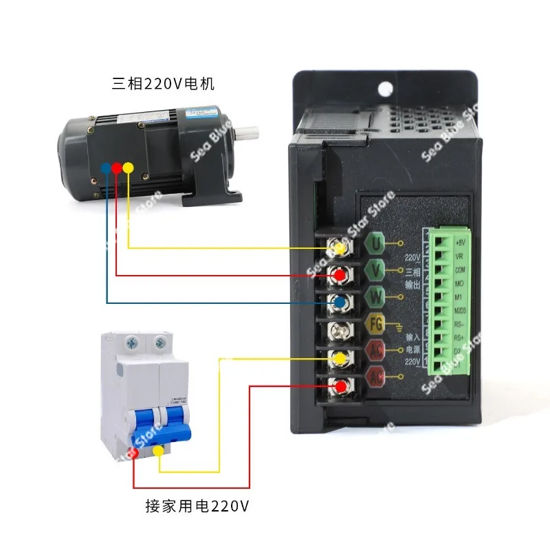 Simple inverter single-phase input 220V output three-phase 220V small three-phase inverter 400W750W