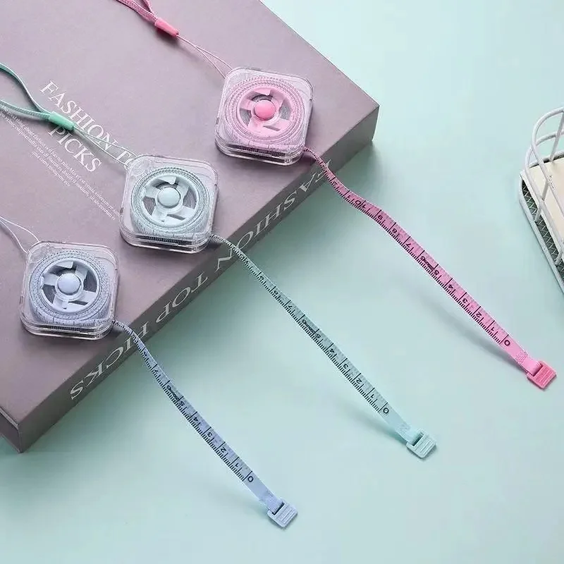 Kawaii Macaron Color Mini Tape Measure, Pocket Retractable Soft Measuring Ruler, Cute Stationery Gift For Students Sewing Craft view 5