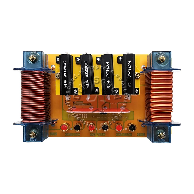 

2 Way 2000W Speaker Frequency Divider Filters Audio Hi-Fi High-Low Crossover Board With Fuse Protection One Woofer One Tweeter