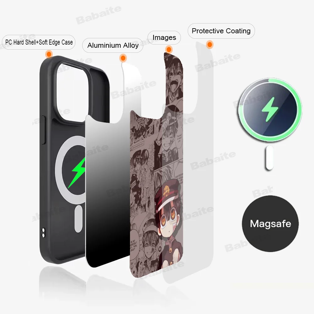 

Toilet Bound Hanako Kun Phone Case Magnetic Case For iPhone 16 14 13 12 11 15 Pro Max Plus For Magsafe Wireless Charge Cover