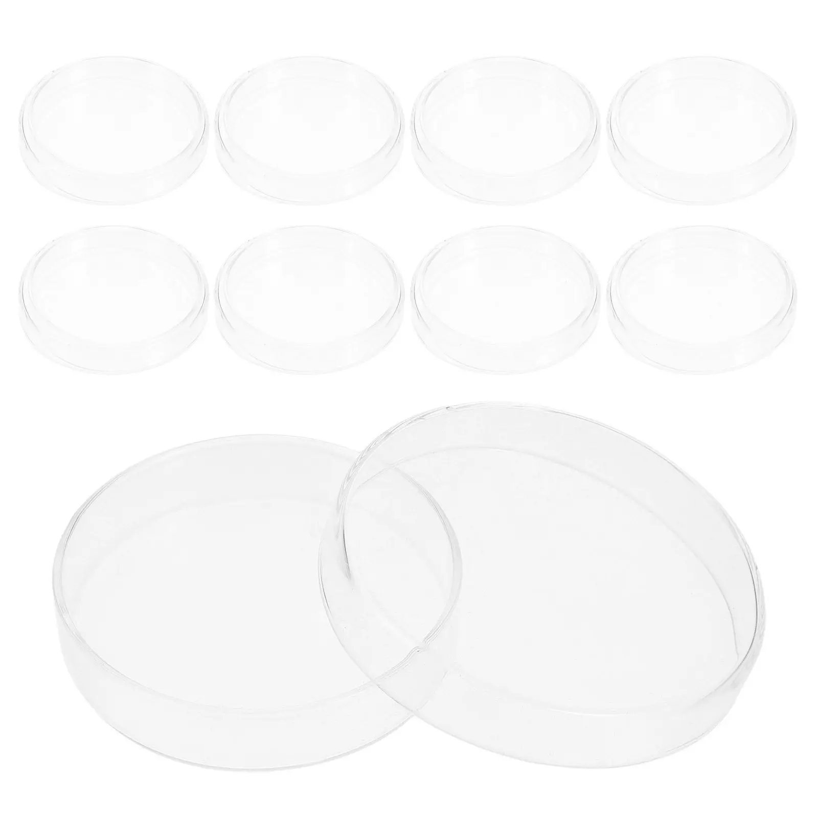 

10Pcs Laboratory Glass Petri Dishes 90Mm Reusable Borosilicate High Transparency Cell Culture Plates Lids Microbial Growth