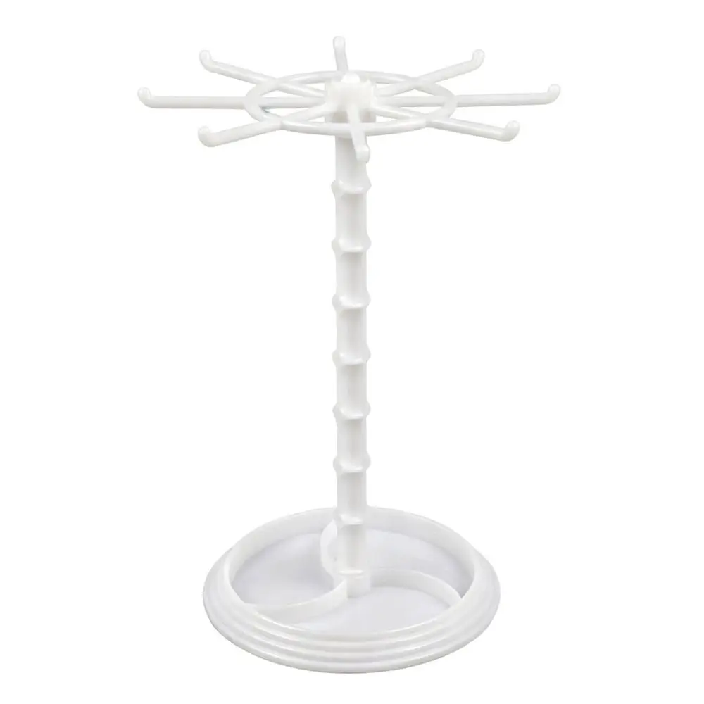 Multi-layer Keychain Hanging Rack Rotating Design Adjustable Tiers Storage Rack 2 Tire Design Acrylic Material Rotatable Rack