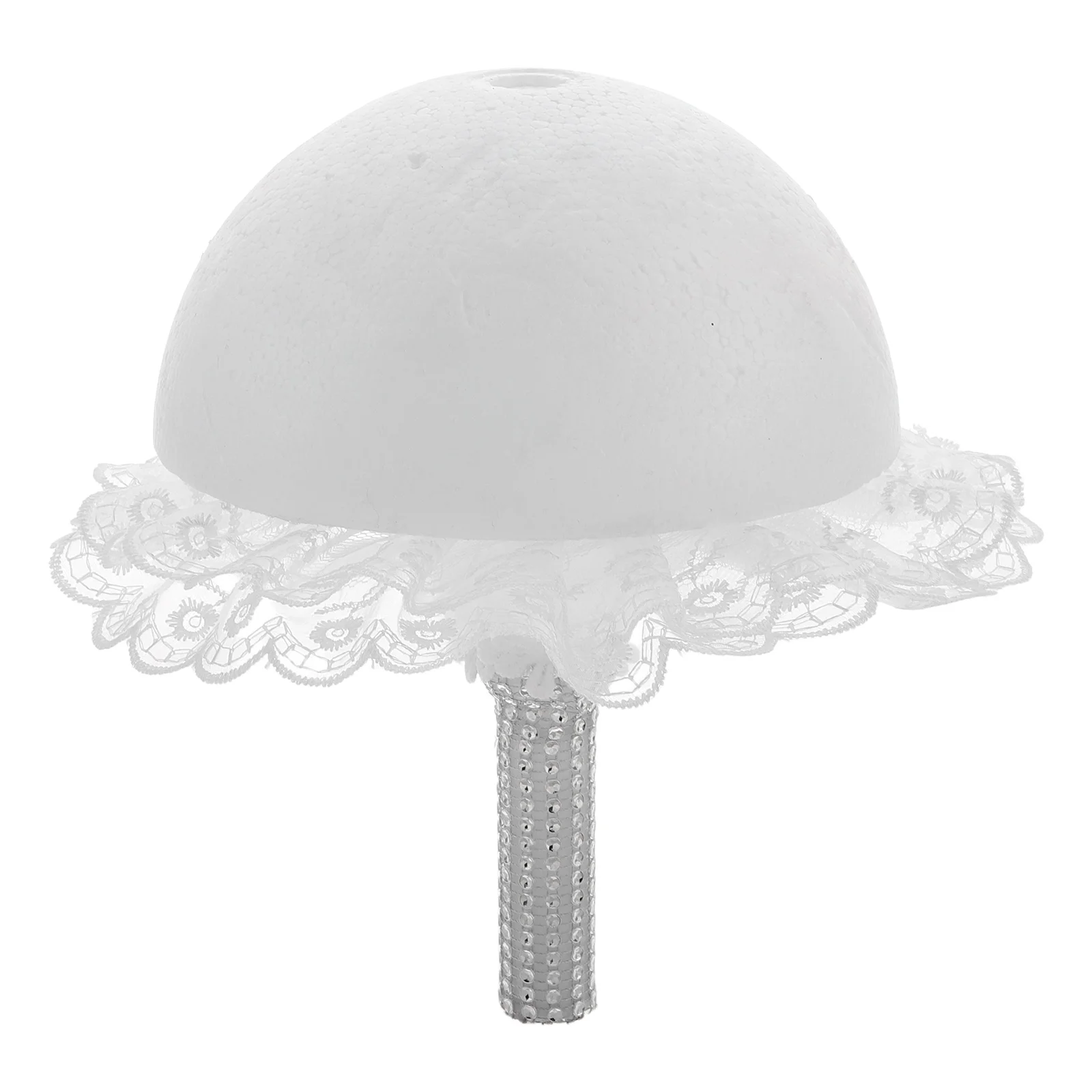 

1 Set Bouquet Holder Foam Stand Artificial Flowers Bridal Handle Wedding Diy Supplies Hemisphere Block Lightweight Floral Foam
