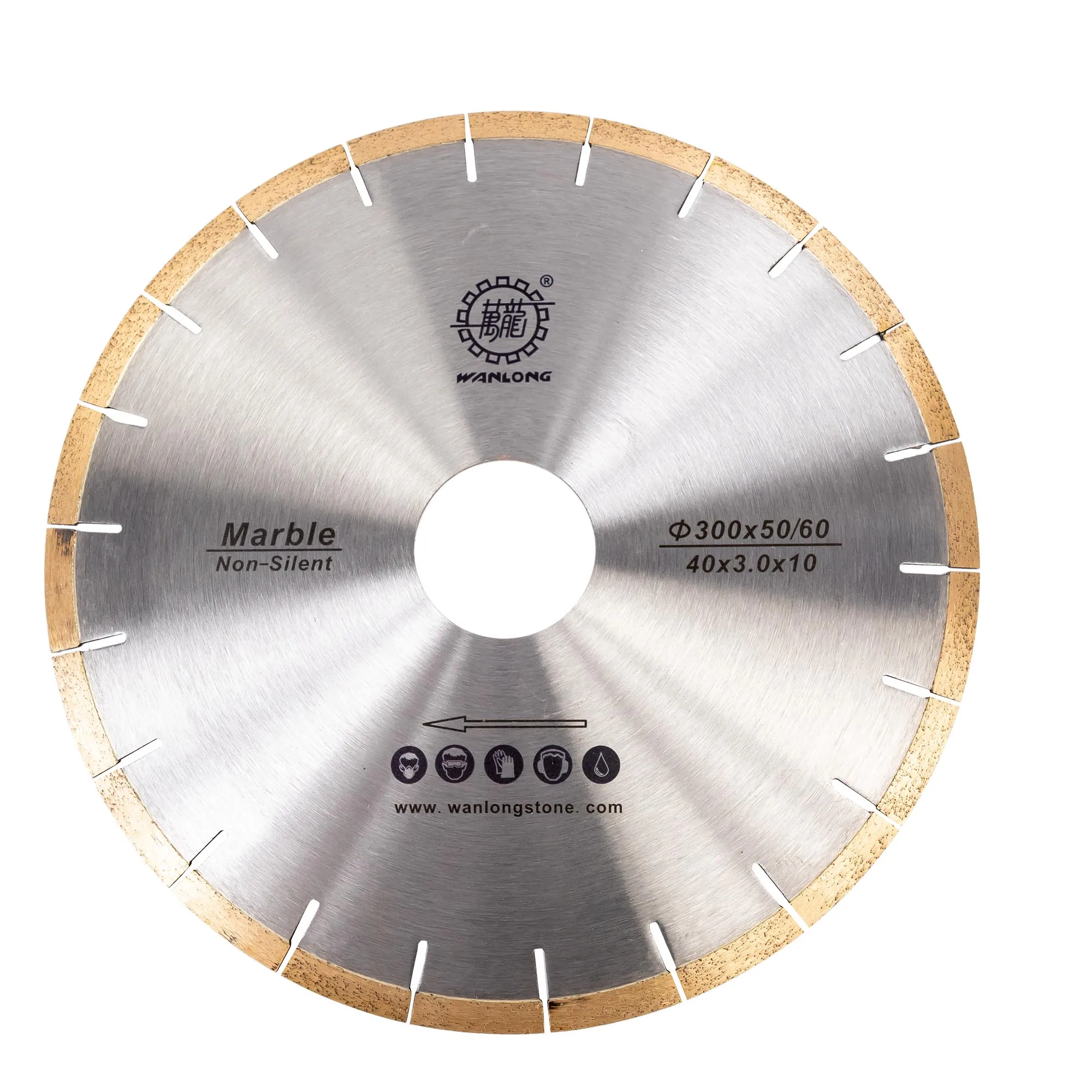 Wanlong 400 mm/16 "Lojas de sierra de corte de piedra de granito de diamante Arix fabricadas en China