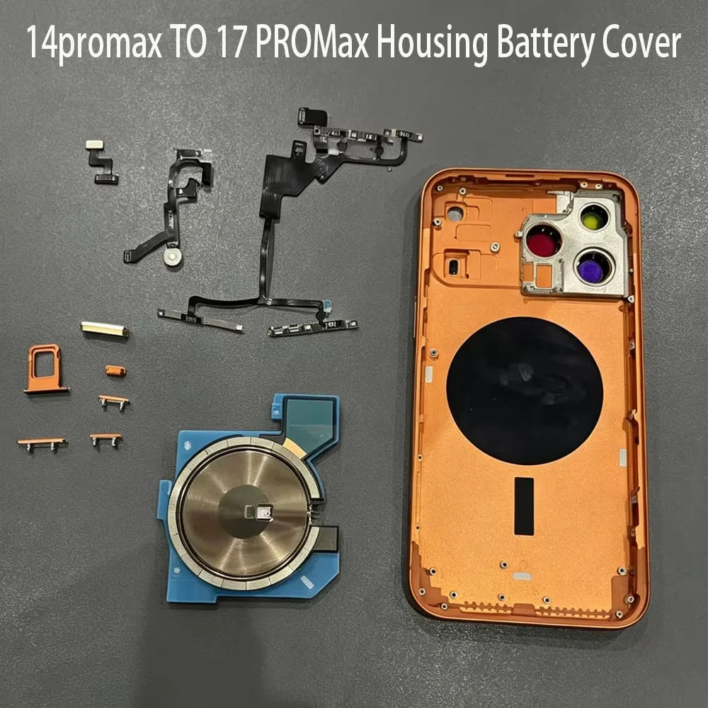 Rear Back Housing For Iphone X Xs Xr XsMax 11 12 14pro To 17 Pro Xs Max 14 Pro Max Convert To 17 Pro Max Middle Frame Cover view 6
