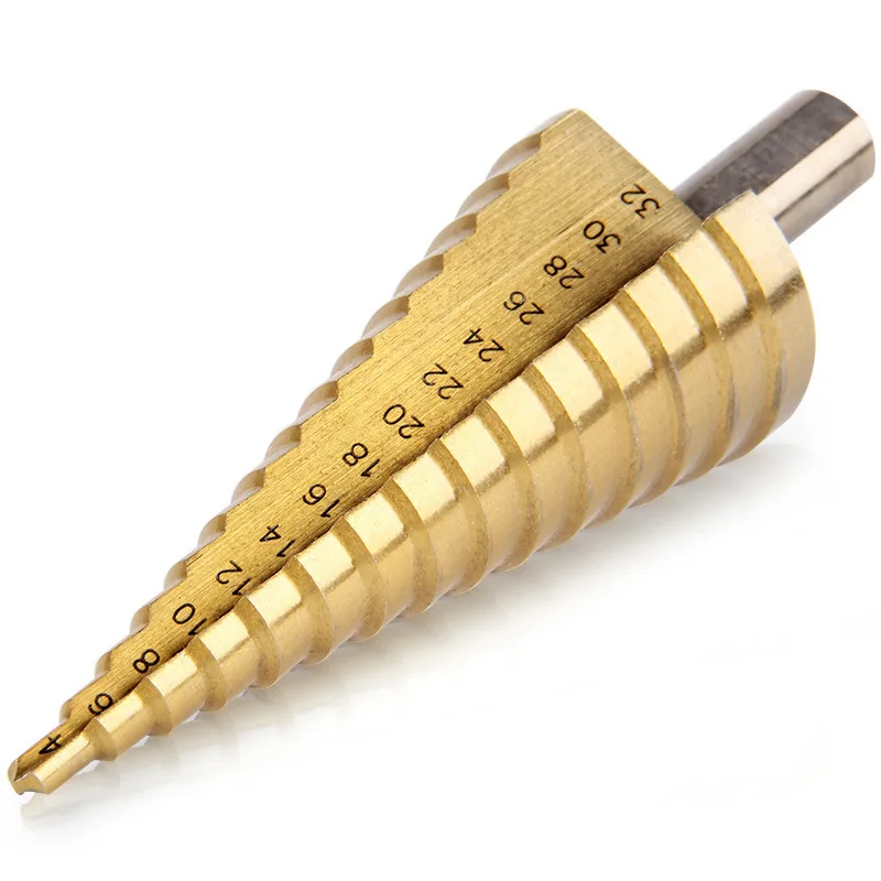 

6-piece set of multifunctional step drills, high-speed steel metal drilling, PVC board drilling tool drill bits, durable
