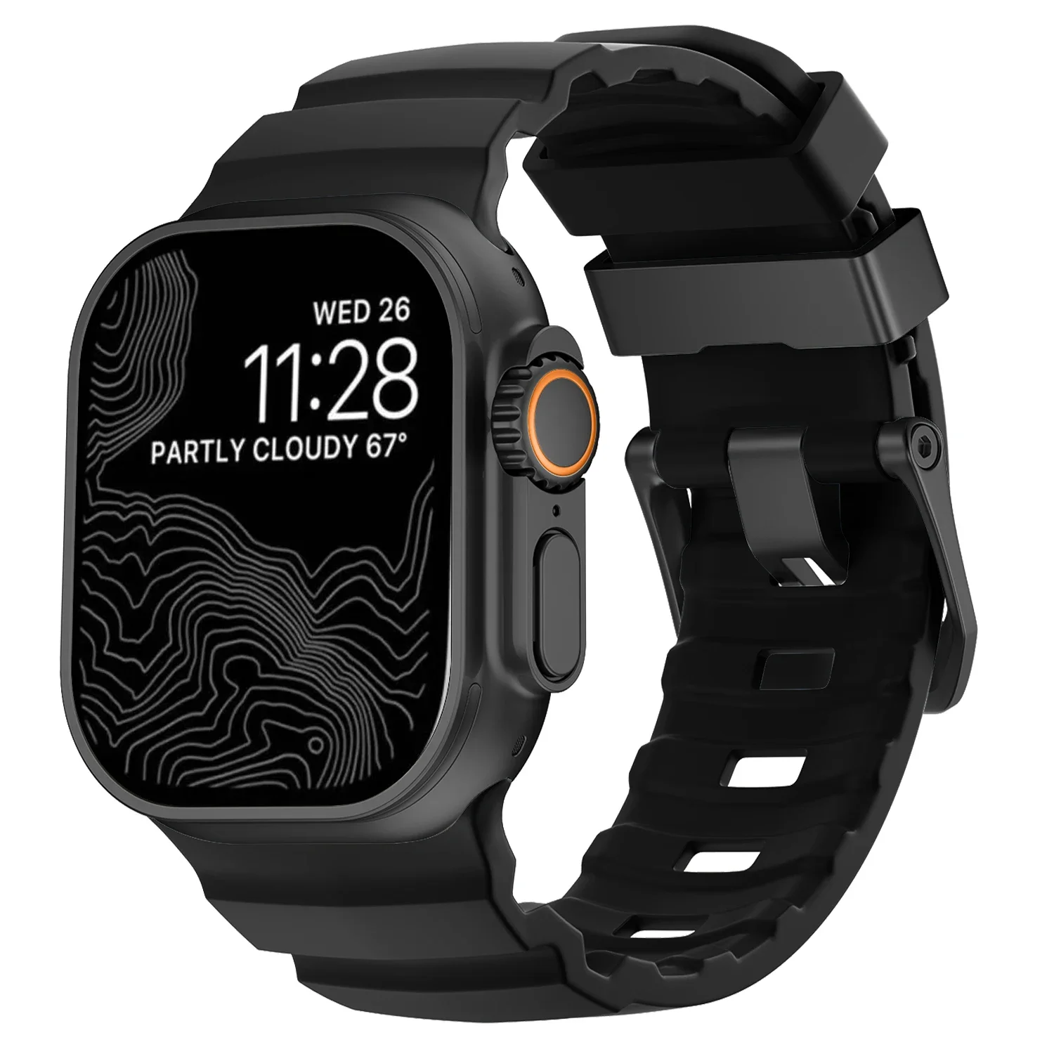 Trail Soft Silicone Strap For Apple Watch Ultra 10 9 8 7 6 5 SE High-end Bracelet Wristband iWatch 46mm 45mm 49/44mm Accessories