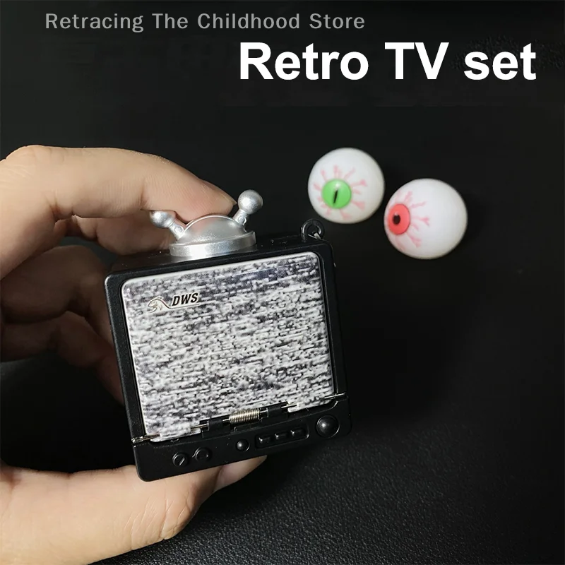 Fantasma femminile Mini TV Portachiavi di decompressione Atmosfera horror di Halloween Ciondoli ingannevoli Borsa antistress Ciondolo Regali di travestimento