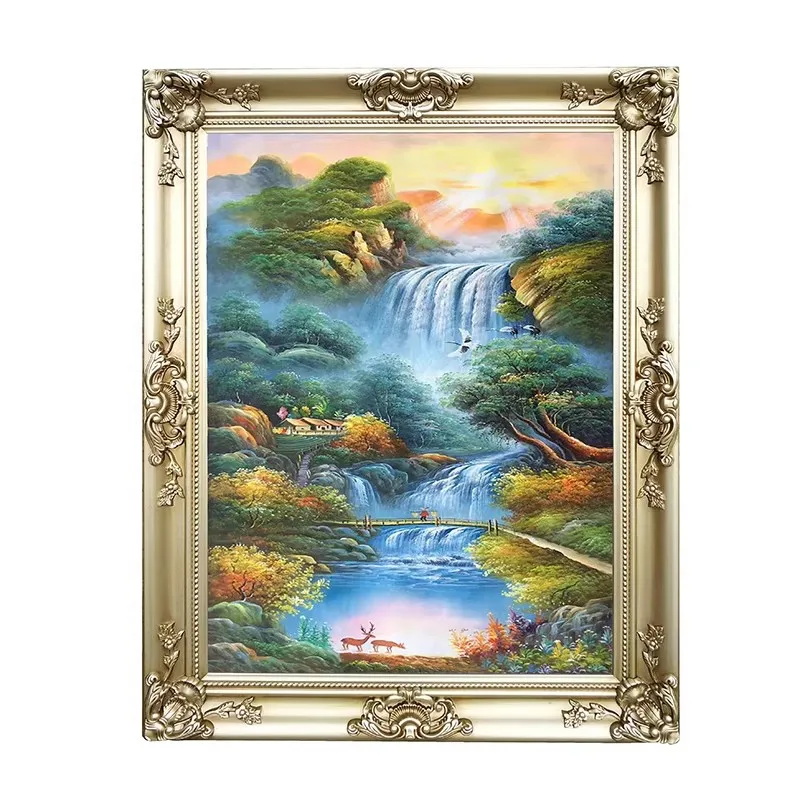 Custom Size Solid Wood Picture Frame for Hotel Lobby Porch Decorative Photo Frame Wooden Picture Frame