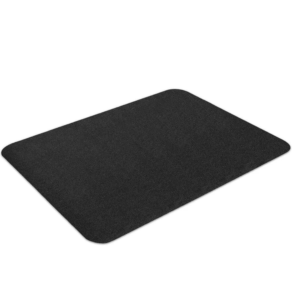 Chair Mat Anti-scratch Anti-slip Swivel Chair Pad Reusable Polyester Floor Carpet for Home Office, Black