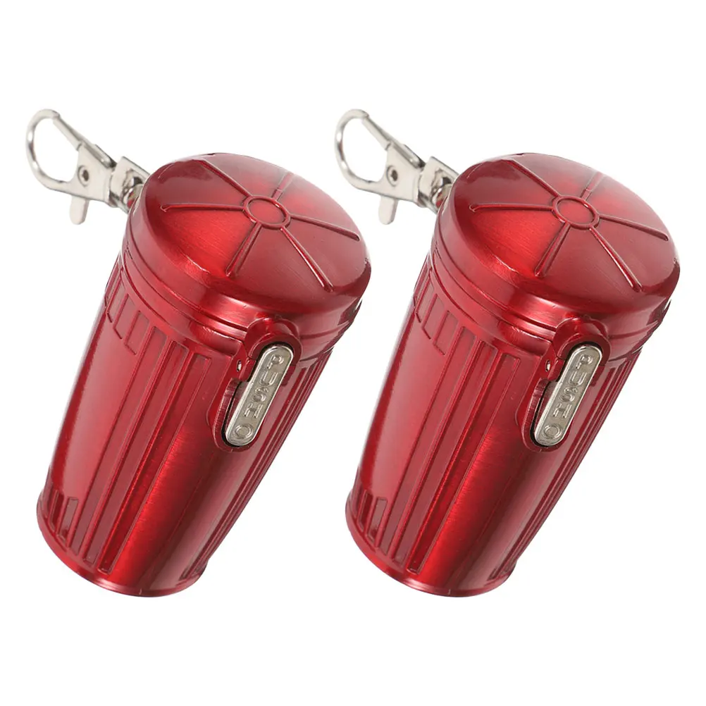 

2pcs Ashtray Lightweight Ashtray Key Sealed Lid Smoke Storage Containers Portable Travel Car Small Pocket Size