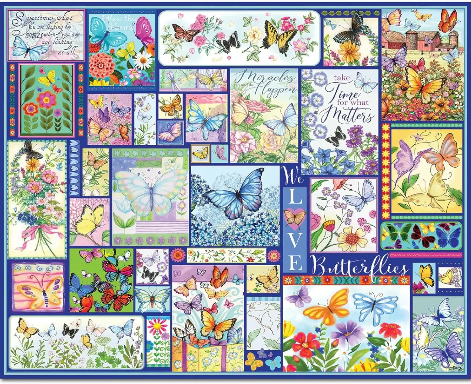 فراشة 500/300/120 قطعة بانوراما الألغاز تحدي ألعاب النشاط العائلي لغرفة النوم غرفة المعيشة ديكور المنزل