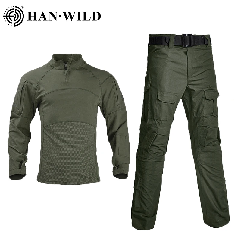 Outdoor Hiking Suit Combat Force Uniform Tactical Shirt Men Clothing Softair Pants Elastic Climb Camo Set Outfit Camping Clothes