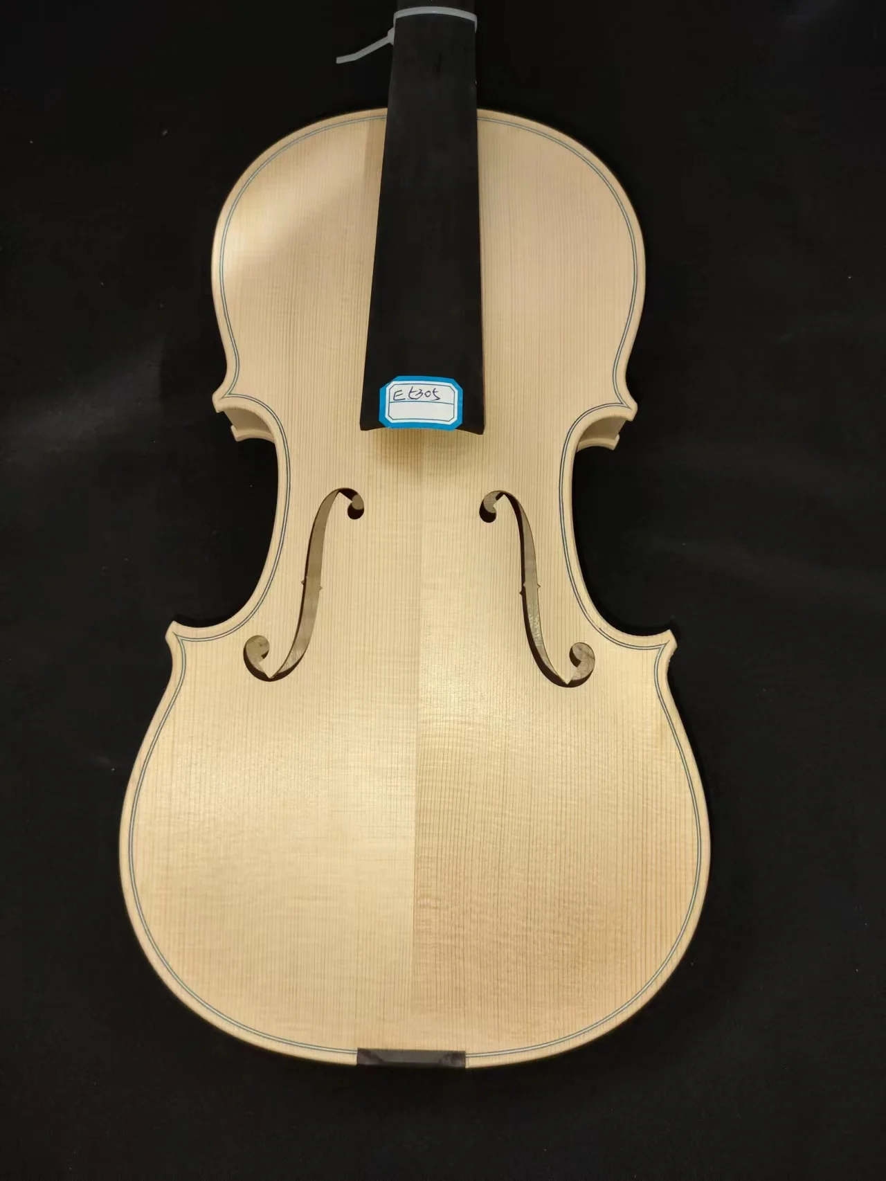 1PC Unvarnished White Violin 4/4 Spruce Top European Flamed Maple Back E5305