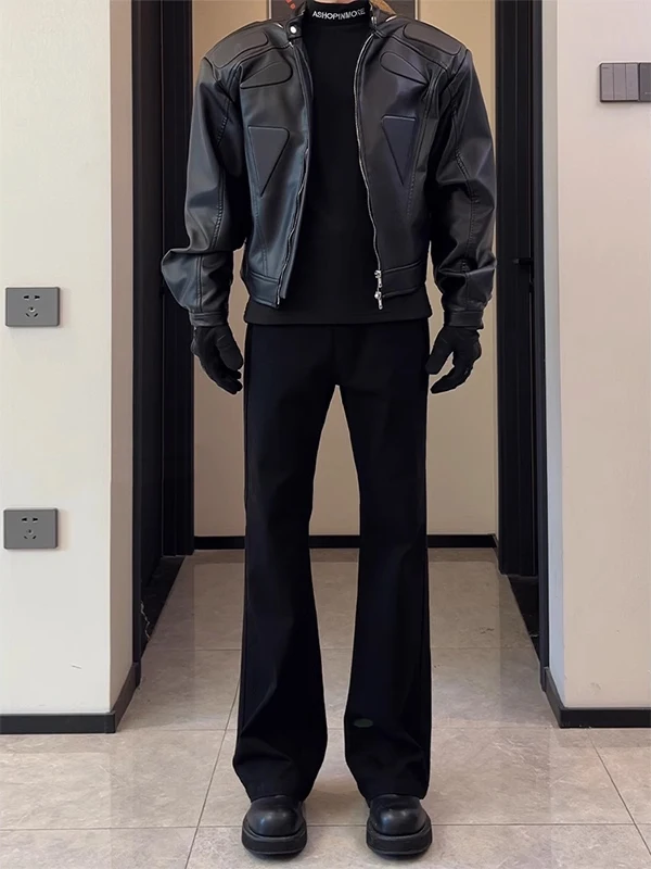 

Bla Cleanfit Slim Fit Stretchy Denim Jeans Men's High Waist Straight Leg Micro Flared Pants Spring Faion Youth Wear