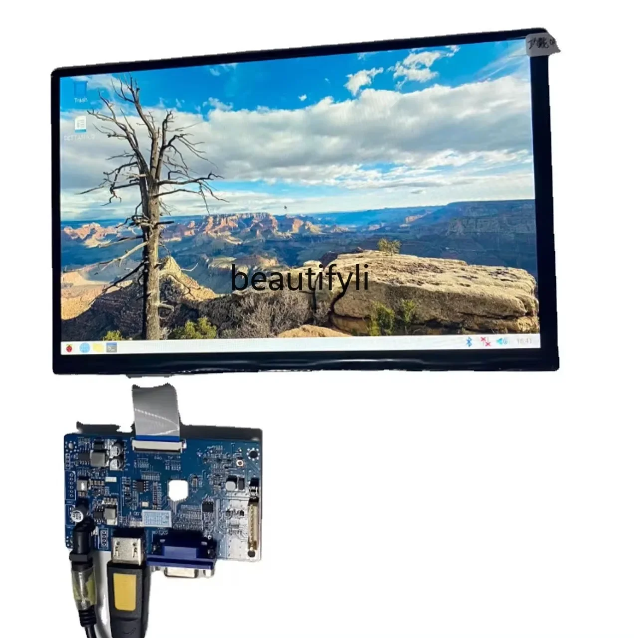 Asmt42 LCDワンラインディスプレイドライバーボードは静電容量式タッチとオーディオインターフェースをサポートしています。