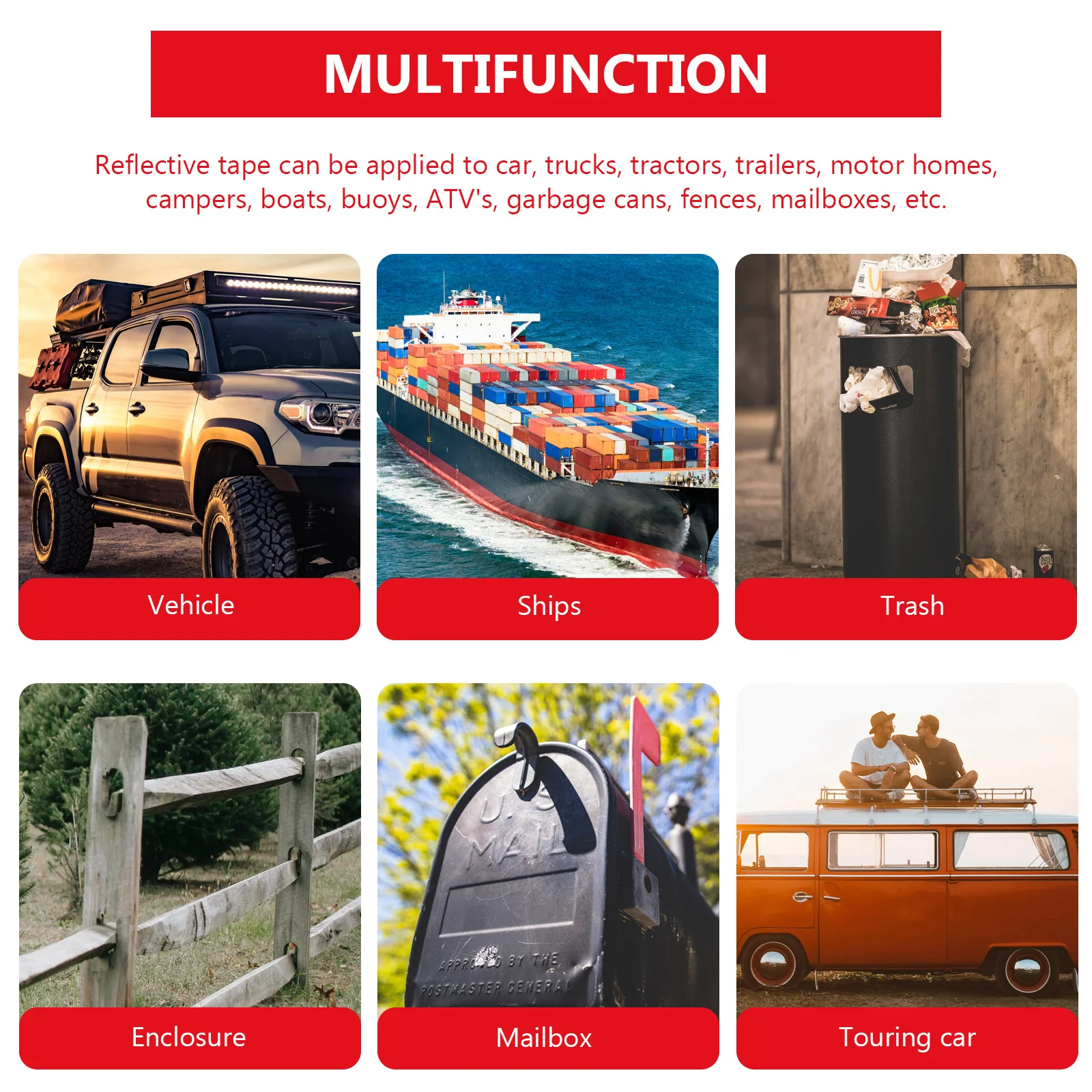 Night Fluorescent Reflective Safety Tape Solid Color Honeycomb Pattern Warning Tape Weatherproof for Vehicles Transport Road