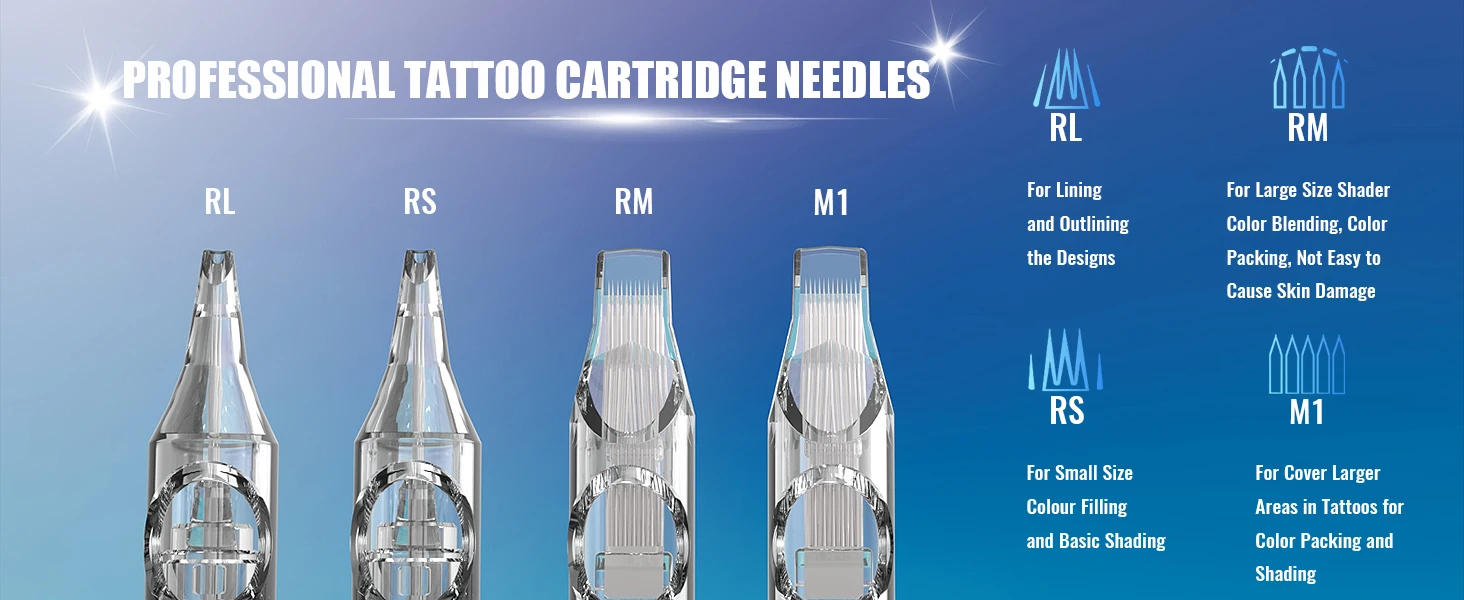 50/20PCS MIX Tattoo Patrone Nadeln Einzel Paket Einweg Sterile Transparente Tattoo Nadeln für Tattoo Stift Maschine – Detail 3