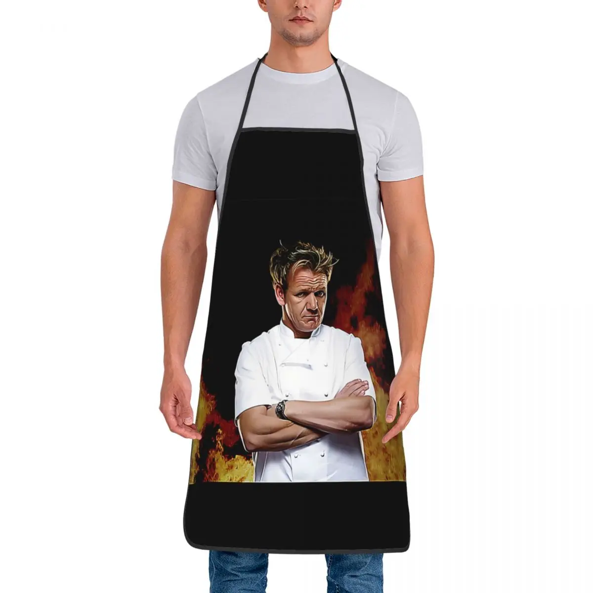 Funny Throw Blanket Cooking Master Bib Aprons Unisex Kitchen Chef Gordon Ramsay Tablier Cuisine for Cooking Baking Gardening