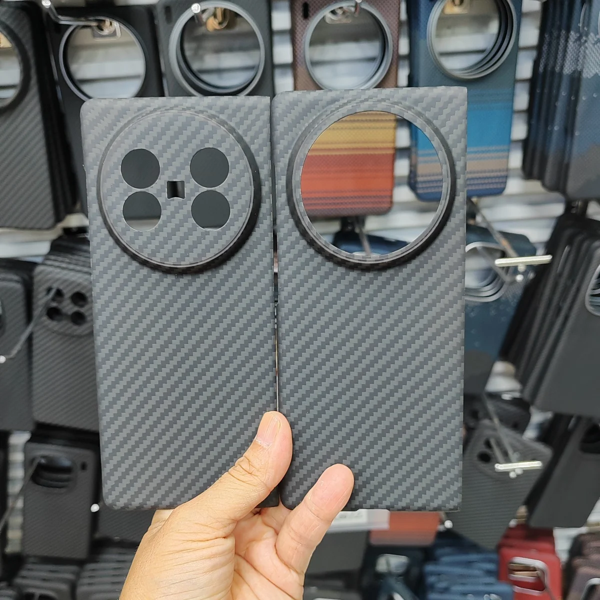 

Роскошный чехол для телефона из настоящего арамидного углеродного волокна для Vivo X Fold 5, складной противоударный защитный бампер, чехол для Vivo X Fold 5