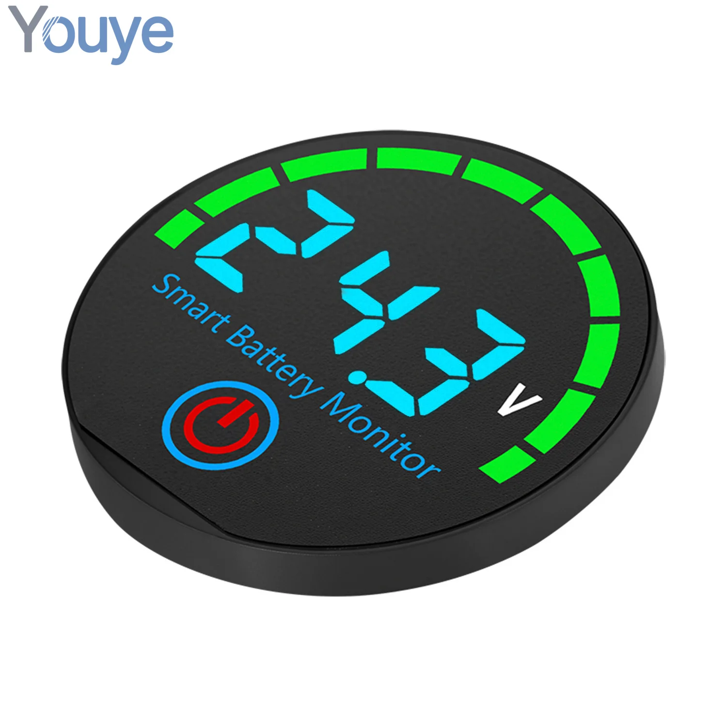 3S-14S DC7-55V Acid Battery Charge Indicator Lithium Battery Voltmeter Universal Charging Capacity Indicator Round Voltage Gauge